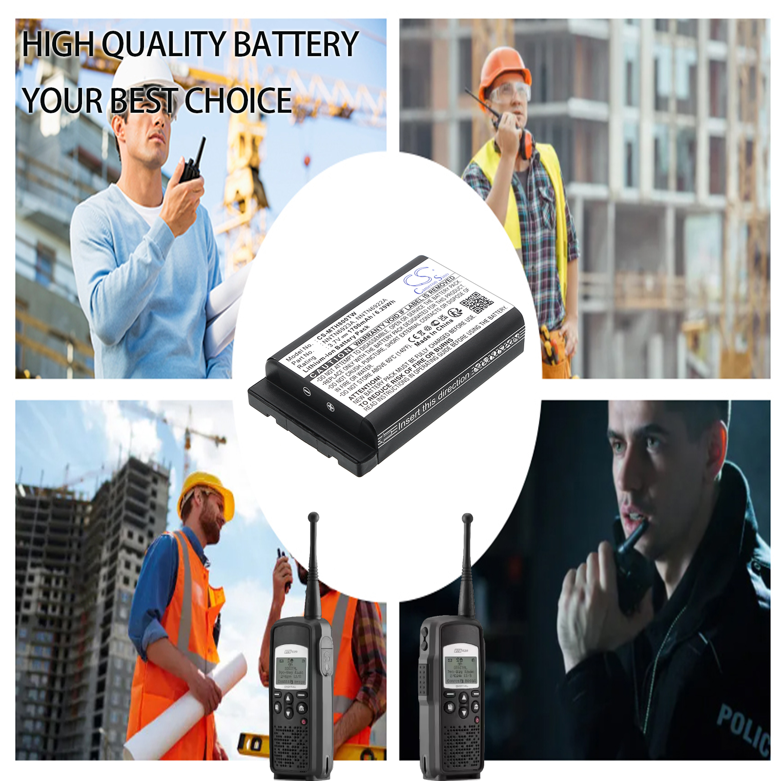 Аккумулятор CameronSino CS-MTH800TW (Motorola MTH650, MTH800)