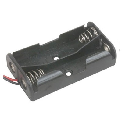 Батарейный отсек COMF для 2хAA, R6 с выводами, чёрный (до 50В) BH-321-2A
