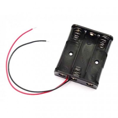 Батарейный отсек COMF для 3хAA, R6 с выводами, чёрный (до 50В) BH-331A