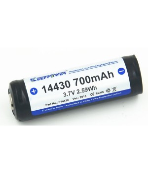 Аккумулятор KeepPower Li-ion с защитой 14430 (3.7 В, 0,7 А/ч) P1443C (PCB)