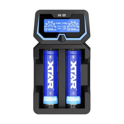 Зарядное устройство Xtar X2 для аккумуляторных элементов (в комплекте с сетевым кабелем)