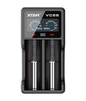 Зарядное устройство Xtar VC2S для li-ion аккумуляторов (в комплекте с USB кабелем)