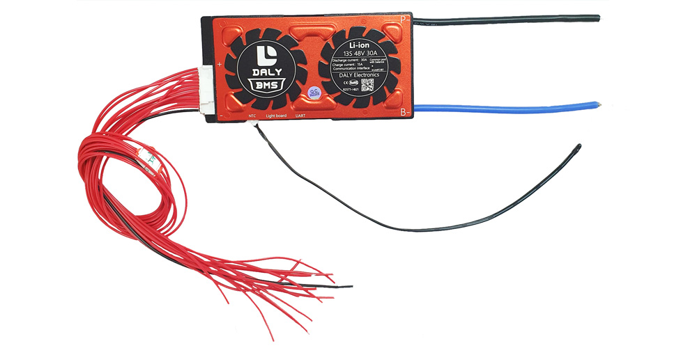 ПЛАТА SMART BMS DALY LI-ION 13S30A 48V 30A BLUETOOTH