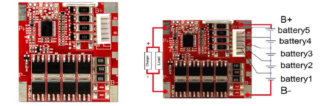 ПЛАТА BMS MAXPOWER LI-ION C БАЛАНСИРОМ 5S20A 18.5B 20A