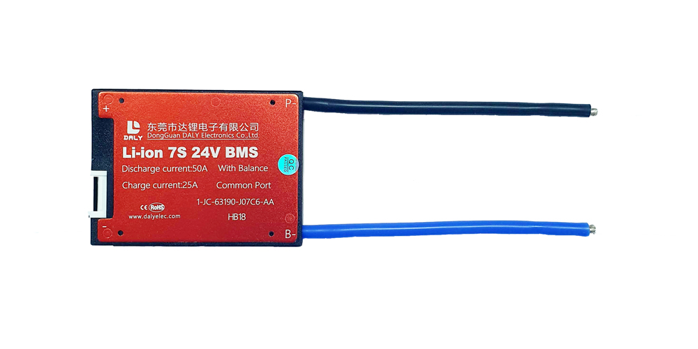 ПЛАТА BMS DALY LI-ION 7S50A 25.2V 50A