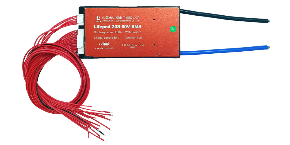 ПЛАТА BMS LiFePO4 20S60A 60V 60A