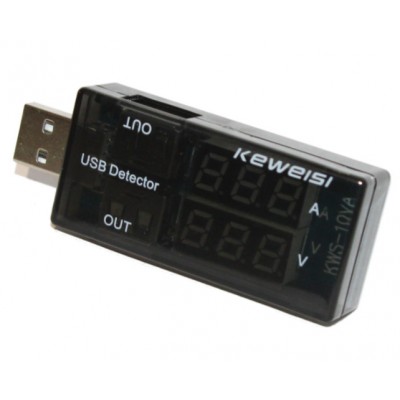 Цифровой вольтметр-амперметр для USB адаптеров (3,0-9В, до 3А)
