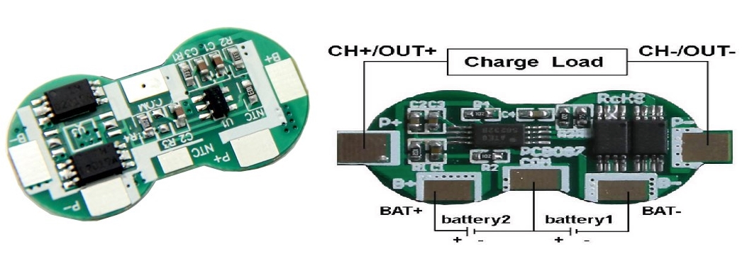 ПЛАТА BMS MAXPOWER LI-ION С ПОДДЕРЖКОЙ ТЕРМОРЕЛЕ 2S6A 7.4B 6A