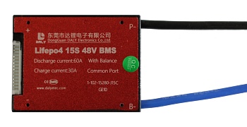 ПЛАТА SMART BMS LIFEPO4 15S60A 48V 60A BLUETOOTH